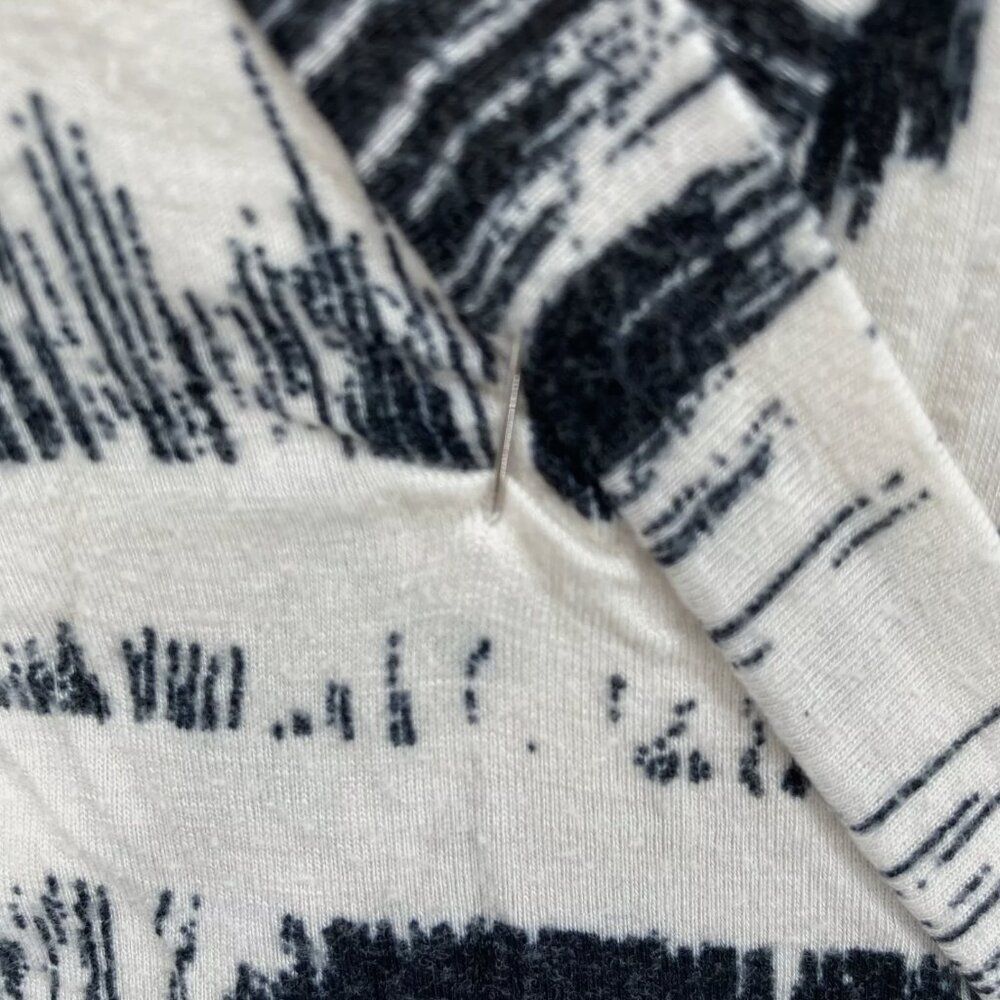 Anthropologie Deletta Dress Small Black White Striped abstract Jersey Stretch S - Picture 6 of 10